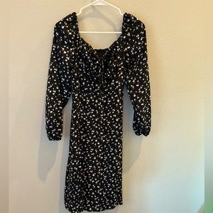Black floral dress